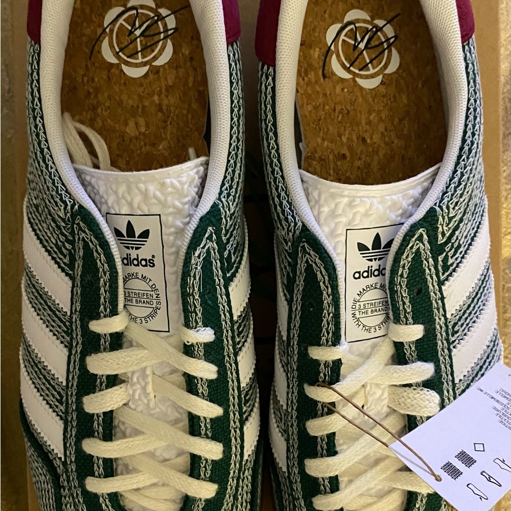 BNWT Adidas Men's Sean Wotherspoon x Gazelle Indoor 'Green Hemp' US 12